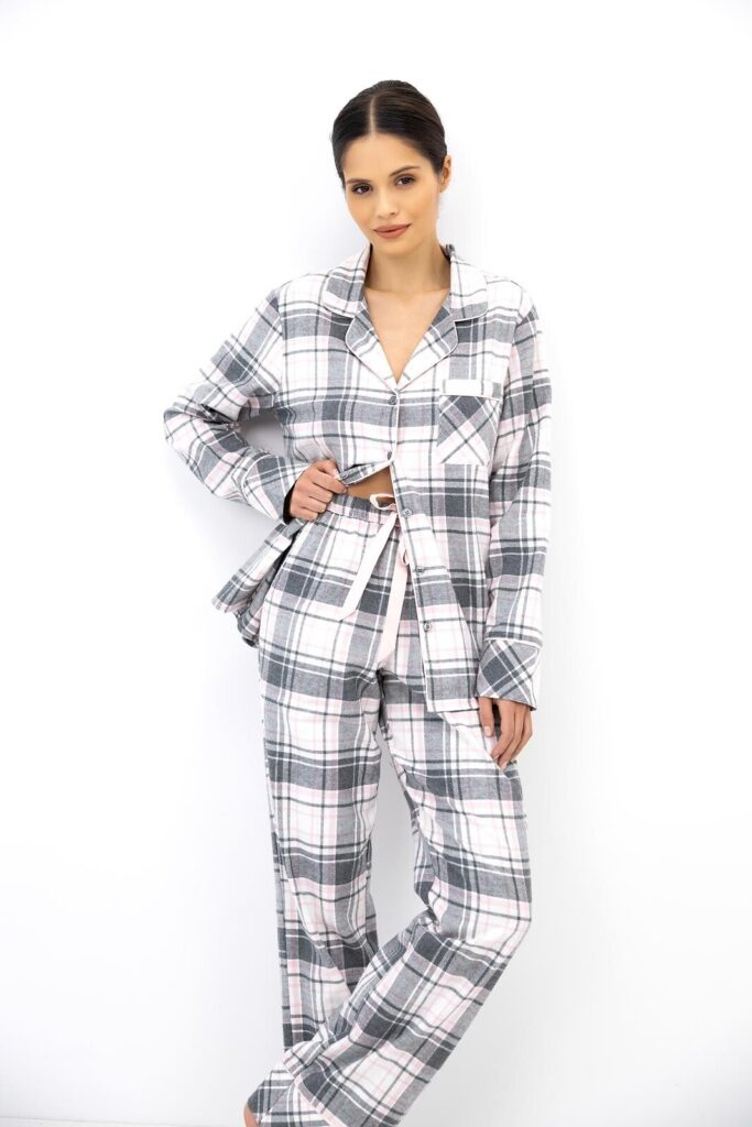Piżama Sensis Ashlyn dł/r XS-2XL rozpinana-10
