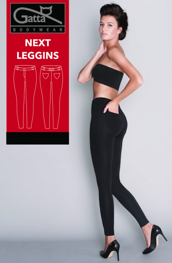 Legginsy Gatta 44531 Next Leggins czarne S-XL-2