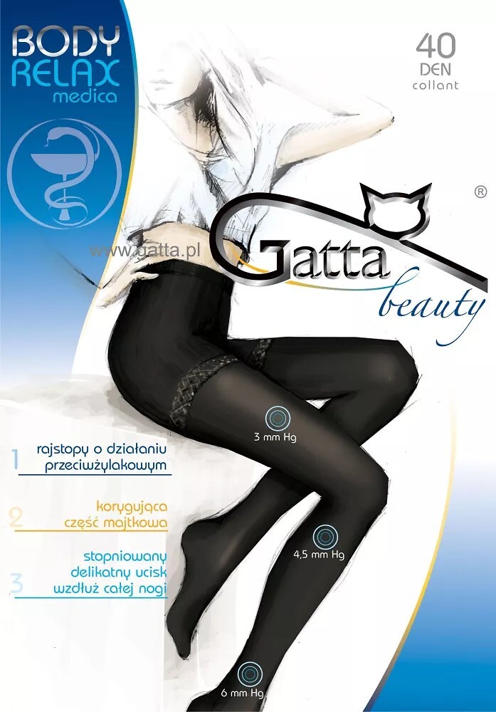 Rajstopy Gatta Body Relax Medica 40 den 2-4-3