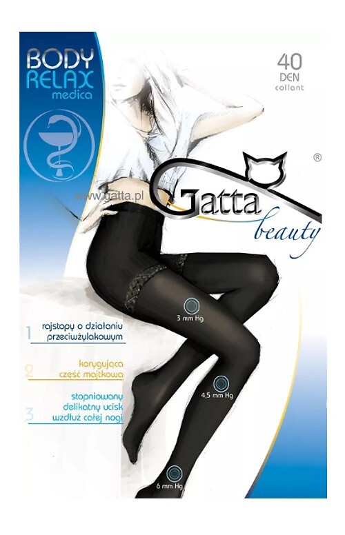 Rajstopy Gatta Body Relax Medica 40 den 5-XL-1