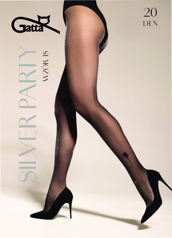 Rajstopy Gatta Silver Party wz.18 Lurex 20 den 2-4-2